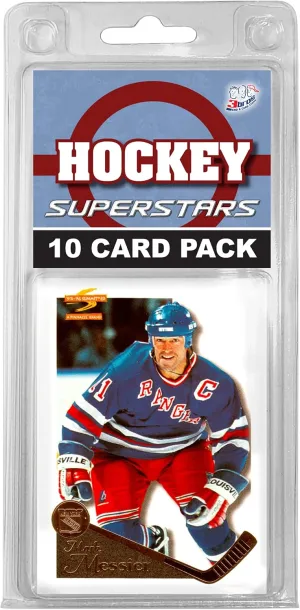 New York Rangers- (10) Card Pack NHL Different Ranger Superstars Starter Kit! Comes in Souvenir Case! Great Mix of Modern & Vintage Players for the Ultimate Rangers Fan! By 3bros