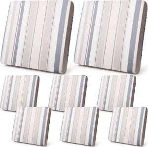 Newwiee 8 Pcs Patio Stretch Sofa Cushion Cover Outdoor Cushion Covers Replacement Patio Furniture Couch Slipcovers Chair Seat Soft Flexibility Protector(Gray Beige)