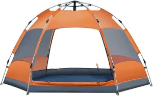 NIEH Hexagonal Tent Sunscreen Windproof Multifunction Folding Automatic Outdoor Family Camping Tents 3-4 Person