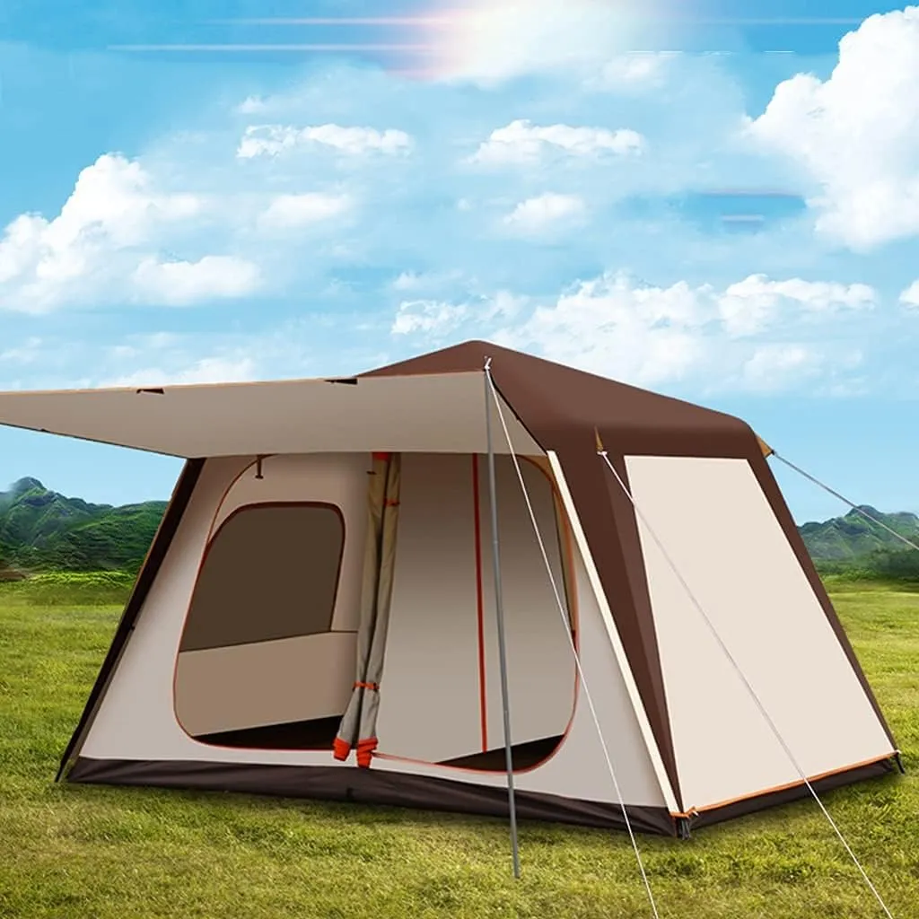 NIEH Large Tent Camping-Tents, Family Tent with Vestibule, Moisture-Proof Mat, Portable 4-6 Person Family Camping Tent Waterproof for Outdoor Hiking Beach