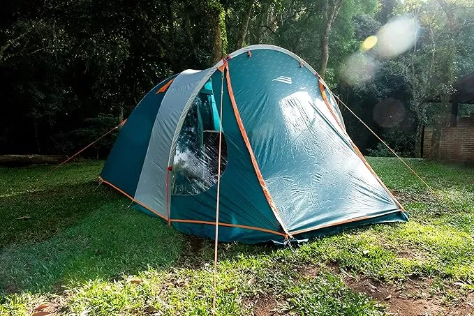 NTK Indy GT 4/6/8 Person Outdoor Tent for Camping | Camping Tent with Extended Front & Canopy| 100% Waterproof Dome & Breathable Mesh | 3 Season Tent | Easy Setup Tent