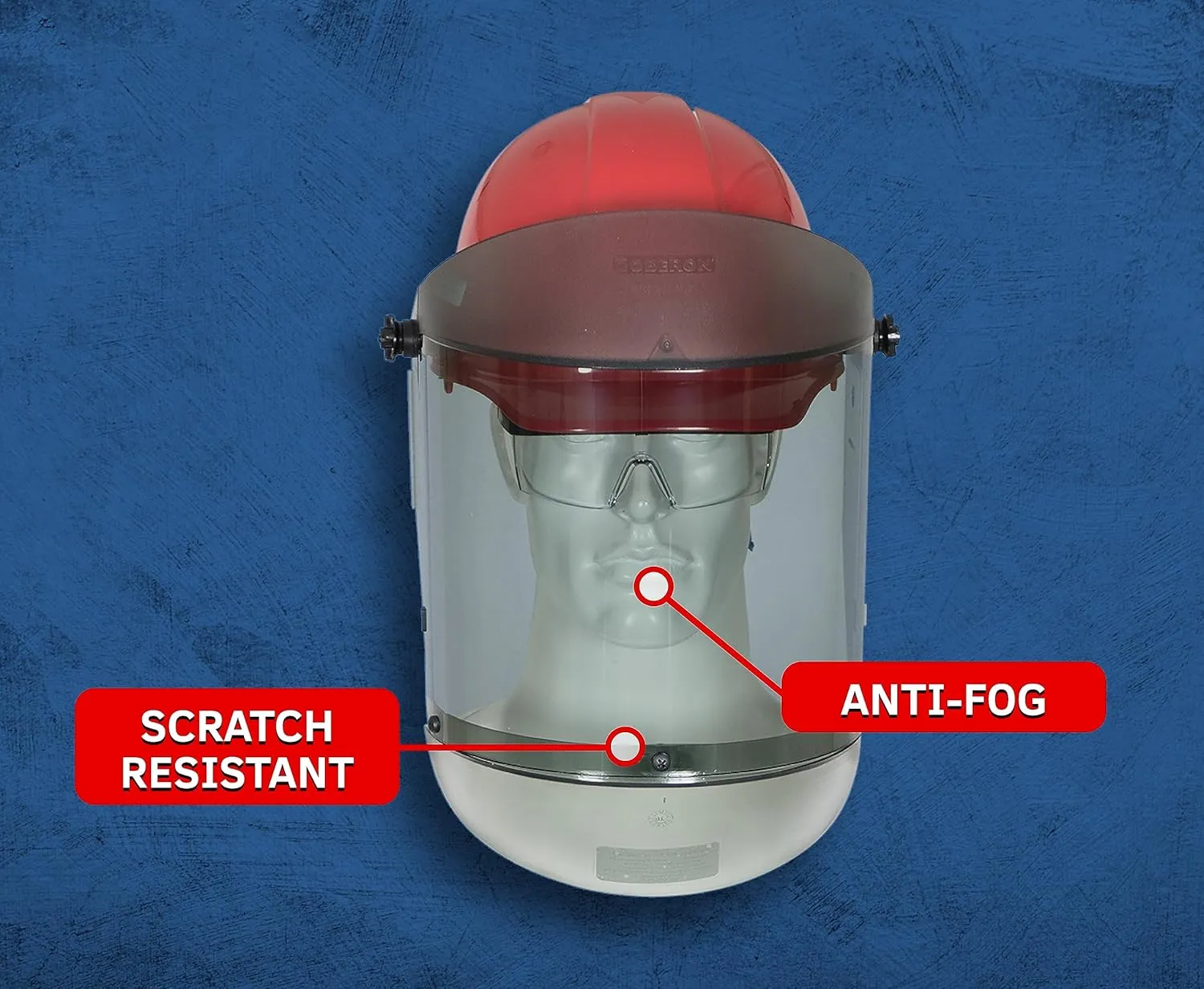 OBERON Arc Flash Face Shield - 12 CAL - Includes Hard Cap and Face Shield - TCG SERIES