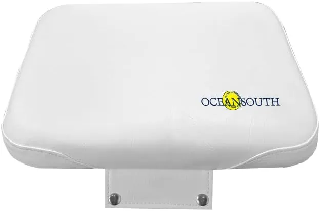 Oceansouth Seat Cushions for Yeti Coolers (Press Stud Fittings) (White, YETI 6G) Camping yeti seat Cushion Handle Beach Chair ice Box chests and Coolers Foam Cooler Boat Seats
