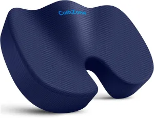 Office Chair Cushions, Memory Foam Coccyx Cushion for Tailbone Pain Office Chair Car Seat, Sciatica, Coccyx, Lower Back Pain Relief (Blue)