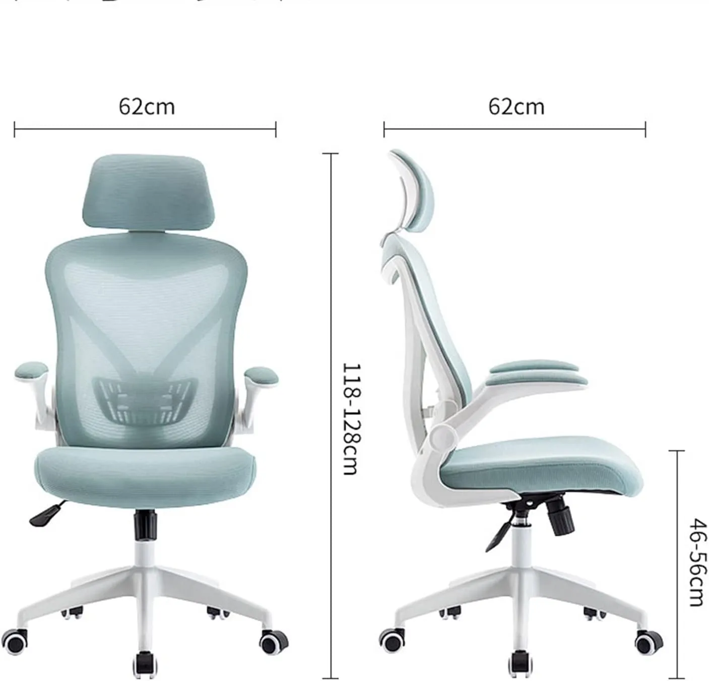 Office Chair Ergonomic Office Chair Swivel Chair Task Chair Desk Chair Lumbar Support, Breathable, Thick Seat Cushion and Adjustable Headrest Home Office Desk Chairs(Blue)