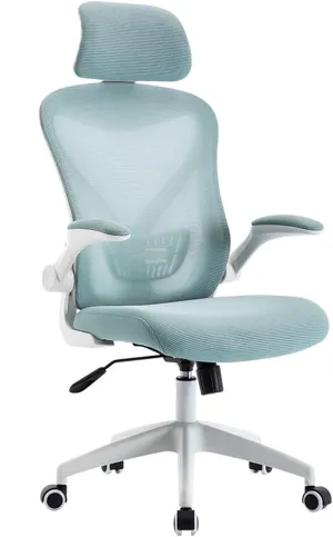 Office Chair Ergonomic Office Chair Swivel Chair Task Chair Desk Chair Lumbar Support, Breathable, Thick Seat Cushion and Adjustable Headrest Home Office Desk Chairs(Blue)
