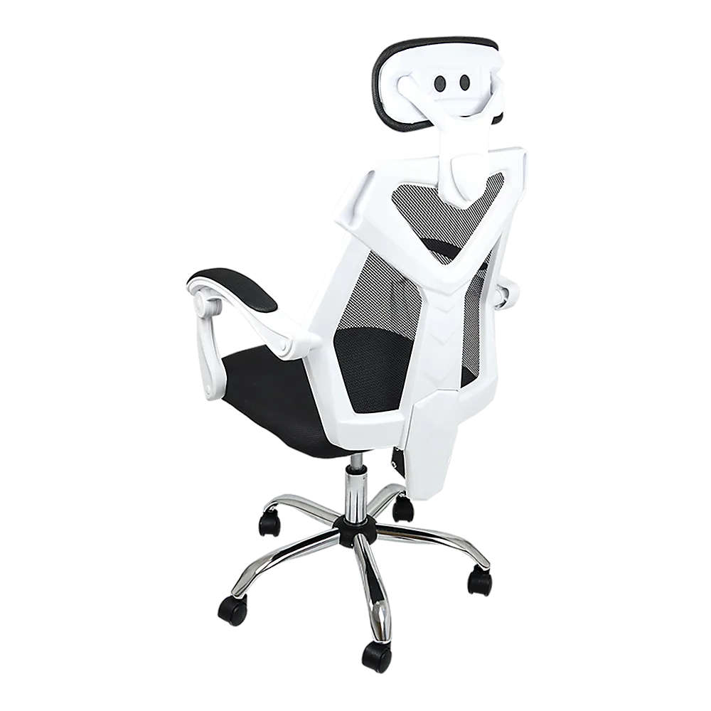 Office Chair Gaming Computer Chairs Mesh Back Foam Seat - White