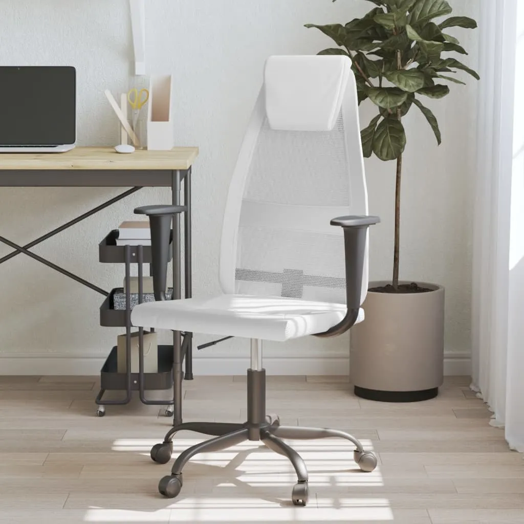 Office Chair Rolling Computer Desk Chair Mesh Fabric and Faux Leather