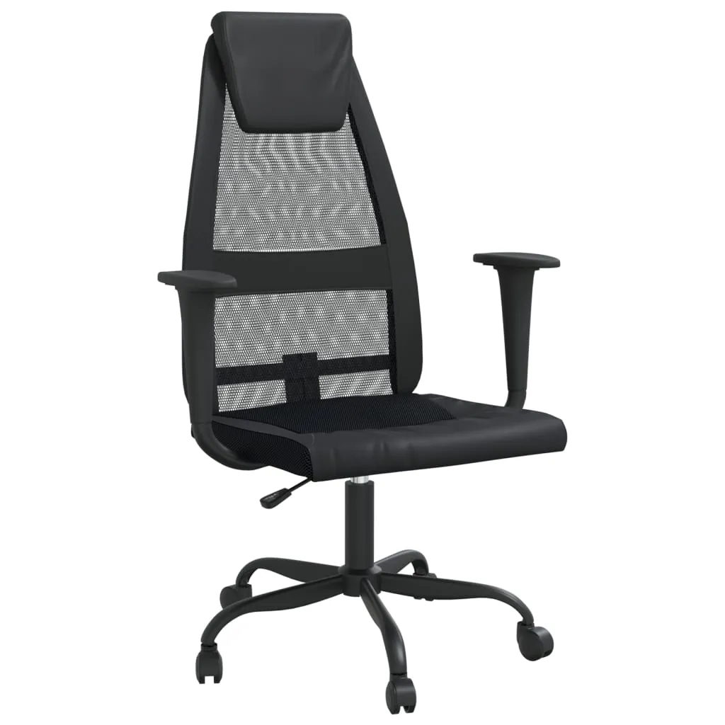 Office Chair Rolling Computer Desk Chair Mesh Fabric and Faux Leather