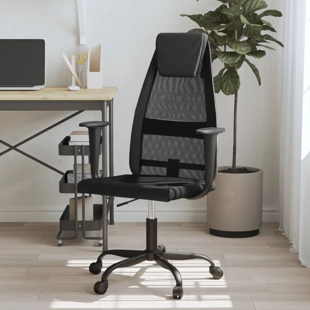 Office Chair Rolling Computer Desk Chair Mesh Fabric and Faux Leather