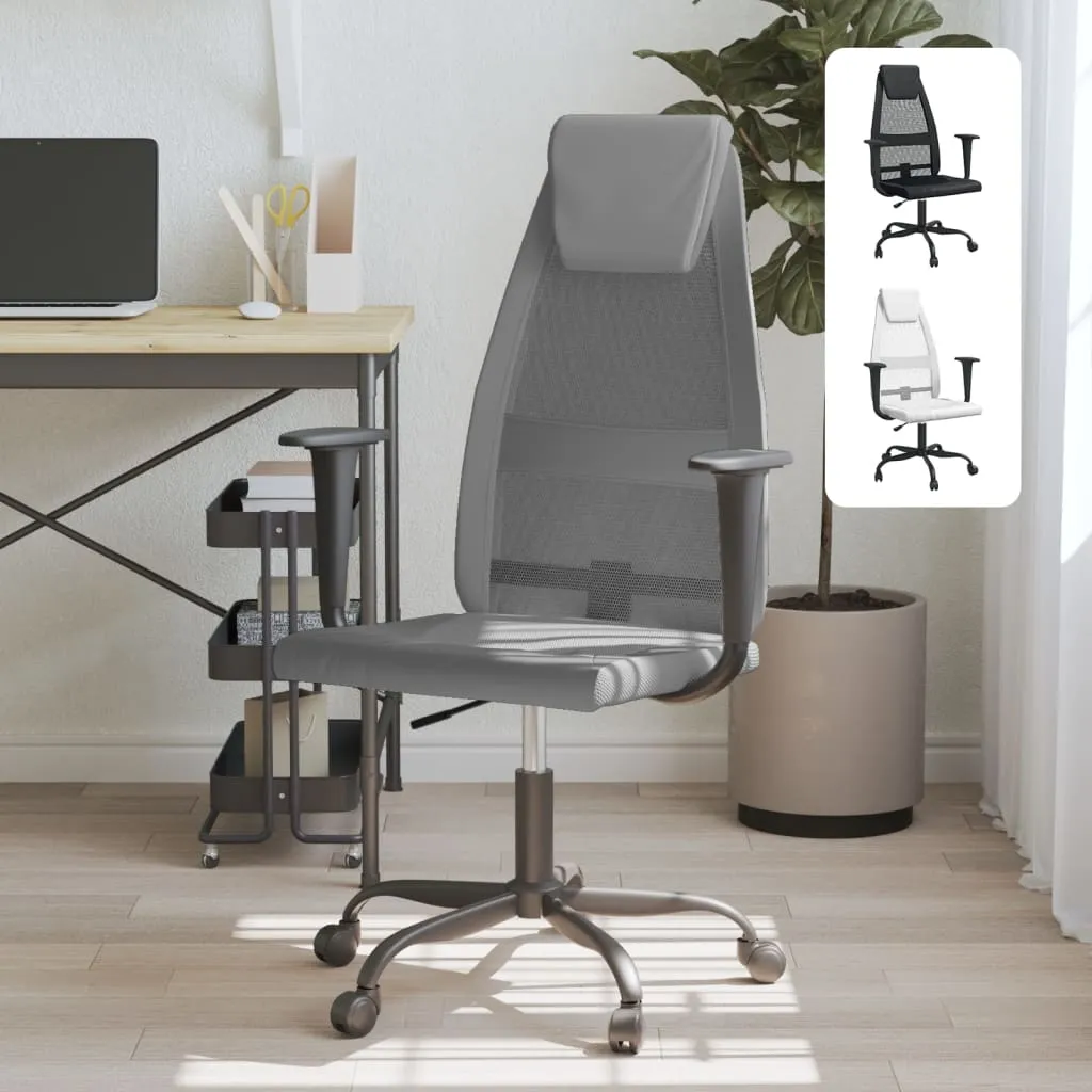 Office Chair Rolling Computer Desk Chair Mesh Fabric and Faux Leather