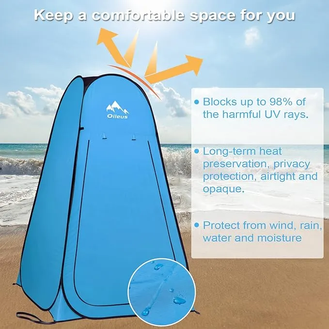 Oileus Pop Up Privacy Tent Portable Shower Tent Beach Changing Room Privacy Tent Camp Toilet Instant Privacy Shelters - Camping Beach Hiking Fishing