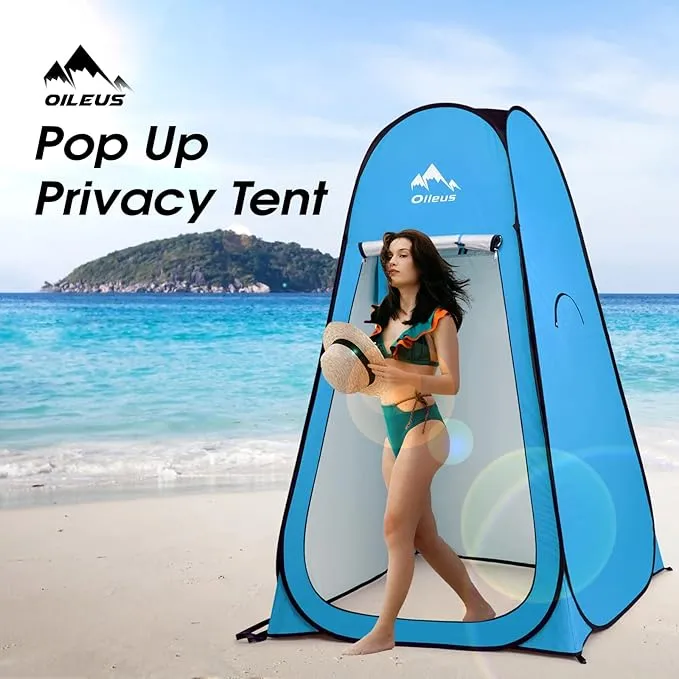 Oileus Pop Up Privacy Tent Portable Shower Tent Beach Changing Room Privacy Tent Camp Toilet Instant Privacy Shelters - Camping Beach Hiking Fishing