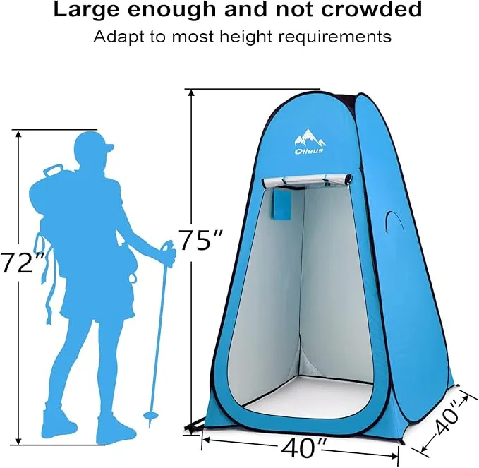 Oileus Pop Up Privacy Tent Portable Shower Tent Beach Changing Room Privacy Tent Camp Toilet Instant Privacy Shelters - Camping Beach Hiking Fishing