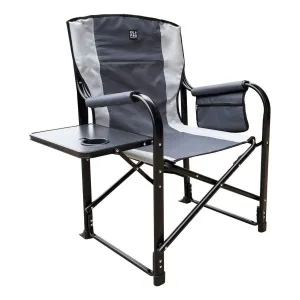 Olpro Directors Chair with side table Grey & Charcoal