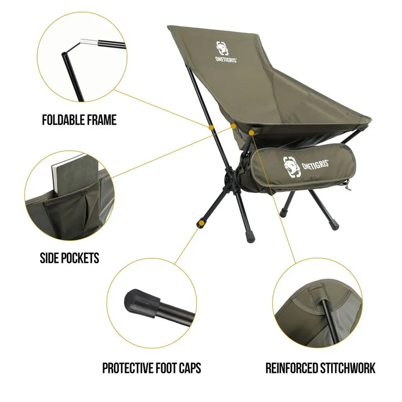 OneTigris Portable Camping Chair Large - Ranger Green