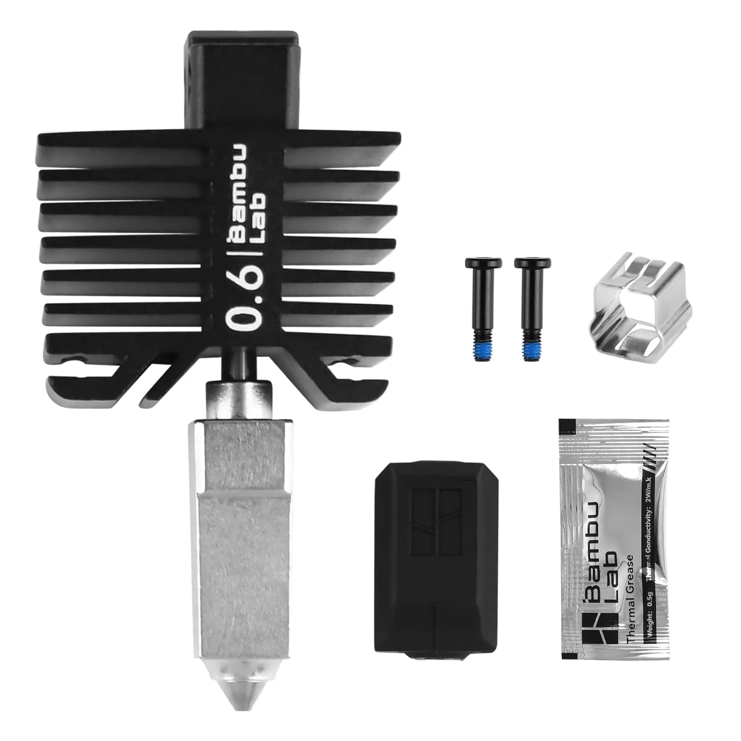 Original Bamboo LAB Hardened Steel Nozzle Kit for Bambu LAB P1,X1 - X1 Series and P1 Series (0.6MM)