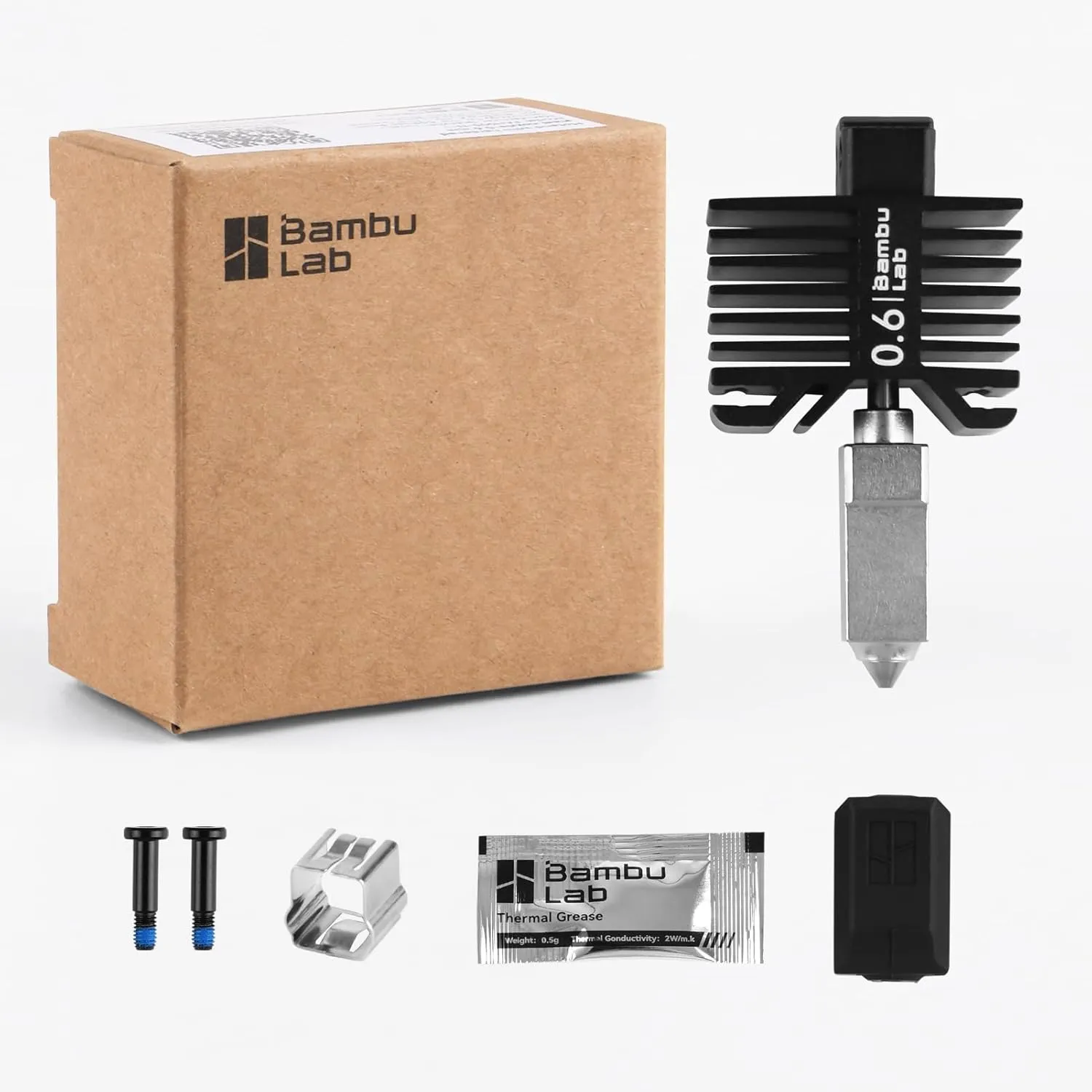 Original Bamboo LAB Hardened Steel Nozzle Kit for Bambu LAB P1,X1 - X1 Series and P1 Series (0.6MM)