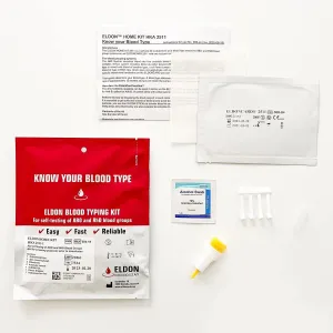 Original Home Blood Typing Kit - New Package   Improved Lancet (8 Kits)