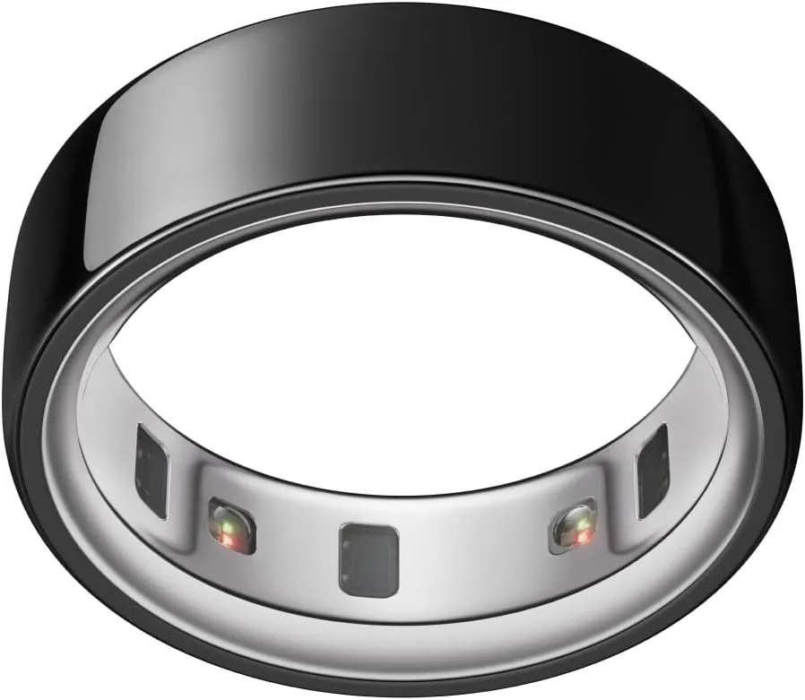 Oura Ring 4 - Black - Size 11 - Smart Ring - Size First with Oura Ring 4 Sizing Kit - Sleep Tracking Wearable - Heart Rate - Fitness Tracker - Up to 8 Days of Battery Life