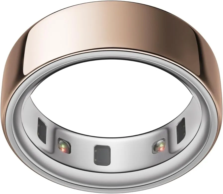 Oura Ring 4 - Rose Gold - Size 8 - Smart Ring - Size First with Oura Ring 4 Sizing Kit - Sleep Tracking Wearable - Heart Rate - Fitness Tracker - Up to 8 Days of Battery Life