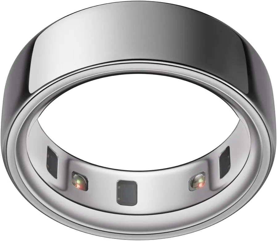 Oura Ring 4 - Silver - Size 10 - Smart Ring - Size First with Oura Ring 4 Sizing Kit - Sleep Tracking Wearable - Heart Rate - Fitness Tracker - Up to 8 Days of Battery Life