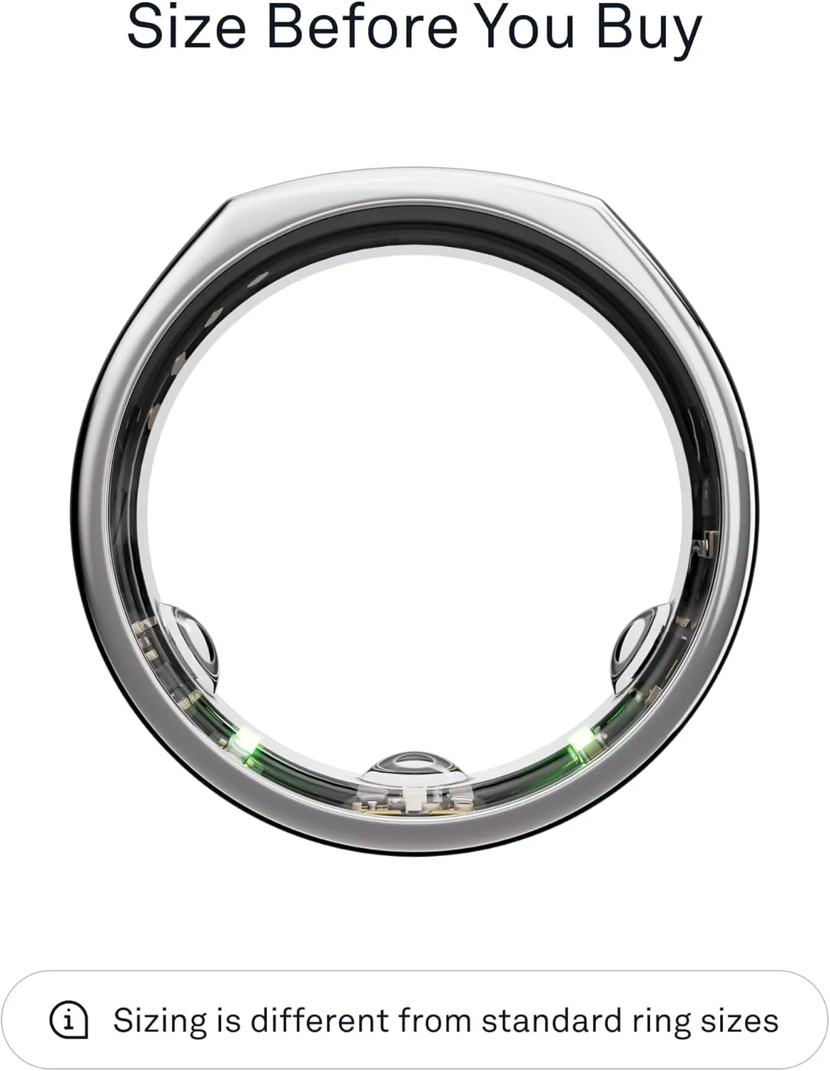 Oura Ring Gen3 Heritage - Silver - Size 8 - Smart Ring - Size First with Oura Ring Gen3 Sizing Kit - Sleep Tracking Wearable - Heart Rate - Fitness Tracker - 5-7 Days Battery Life
