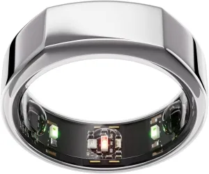 Oura Ring Gen3 Heritage - Silver - Size 8 - Smart Ring - Size First with Oura Ring Gen3 Sizing Kit - Sleep Tracking Wearable - Heart Rate - Fitness Tracker - 5-7 Days Battery Life