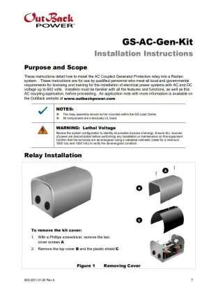 OutBack Power GS-AC-GEN-KIT Generator Protection Kit