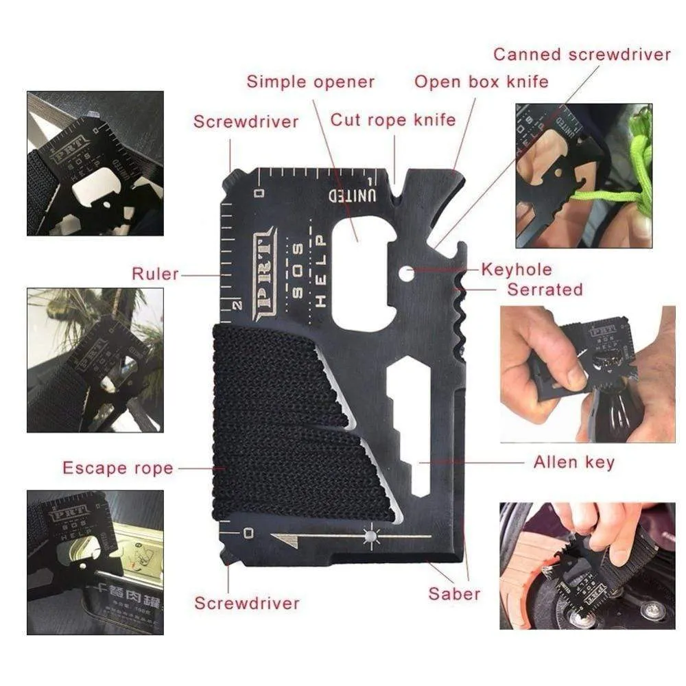 Outdoor Basic Survival Emergency Aid Kits 13 in 1