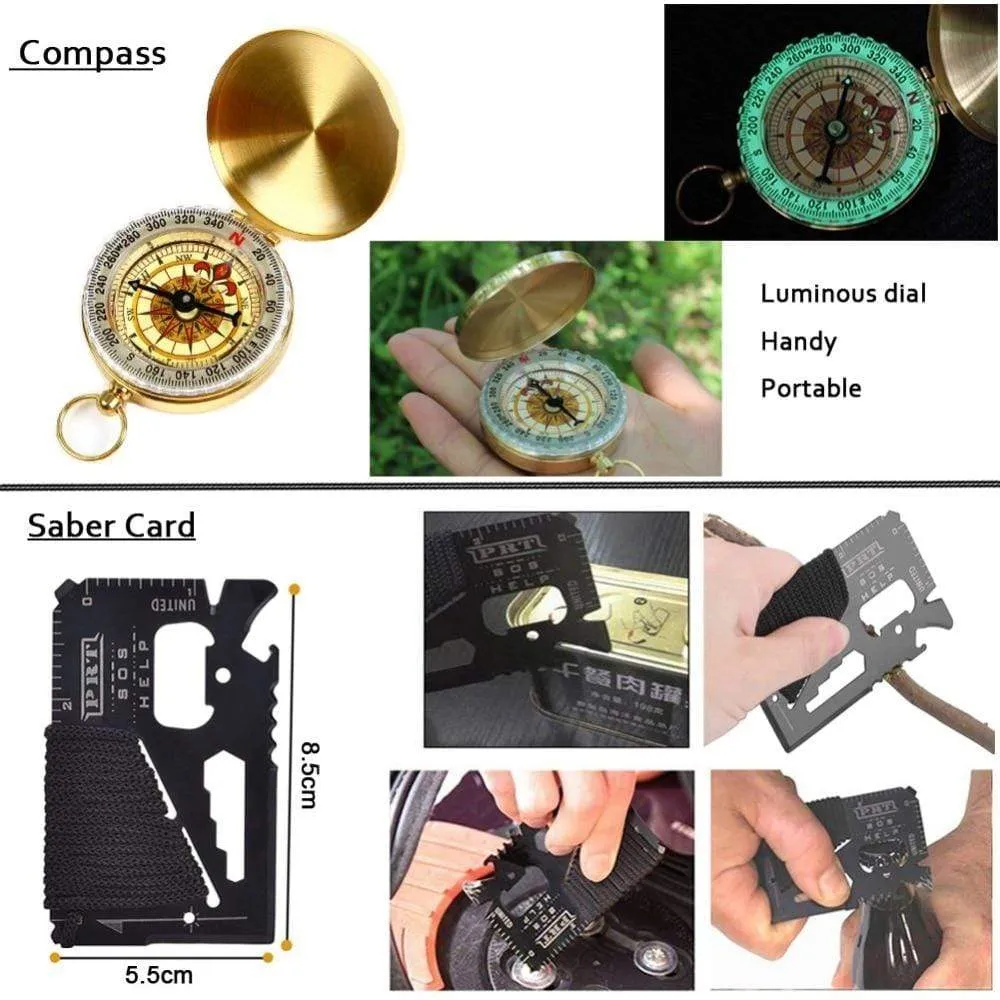 Outdoor Basic Survival Emergency Aid Kits 13 in 1