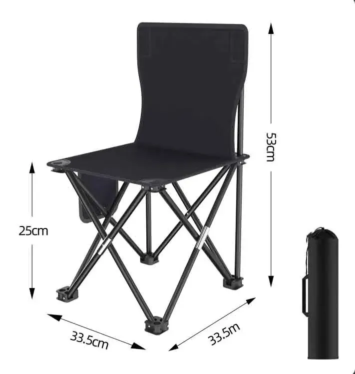 Outdoor Camping Chair with Side Pocket