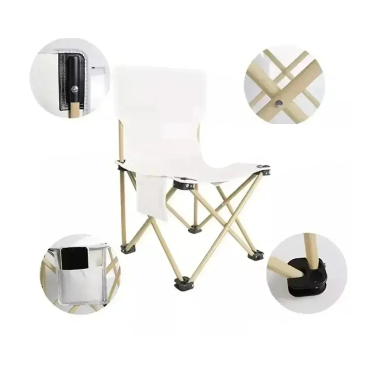 Outdoor Camping Chair with Side Pocket