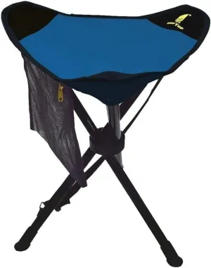 Outdoor Folding Chair Large Tripod Stool Slacker Chair with Mesh Pocket for Fishing Camping Hiking Folding (Color : Blue) (Blue)
