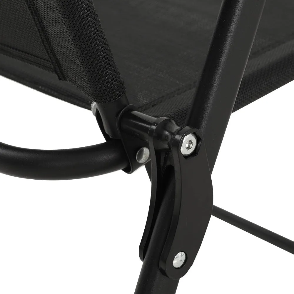 Outdoor Folding Chair with Steel Frame and Water-Resistant Fabric
