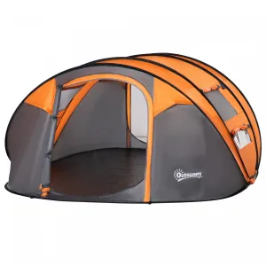 Outsunny 5 Person Camping Tent Automatic Pop Up Tent With Carry Bag Doors|Outsunny Tente De Camping 5 Personnes Tente Pop Up Automatique