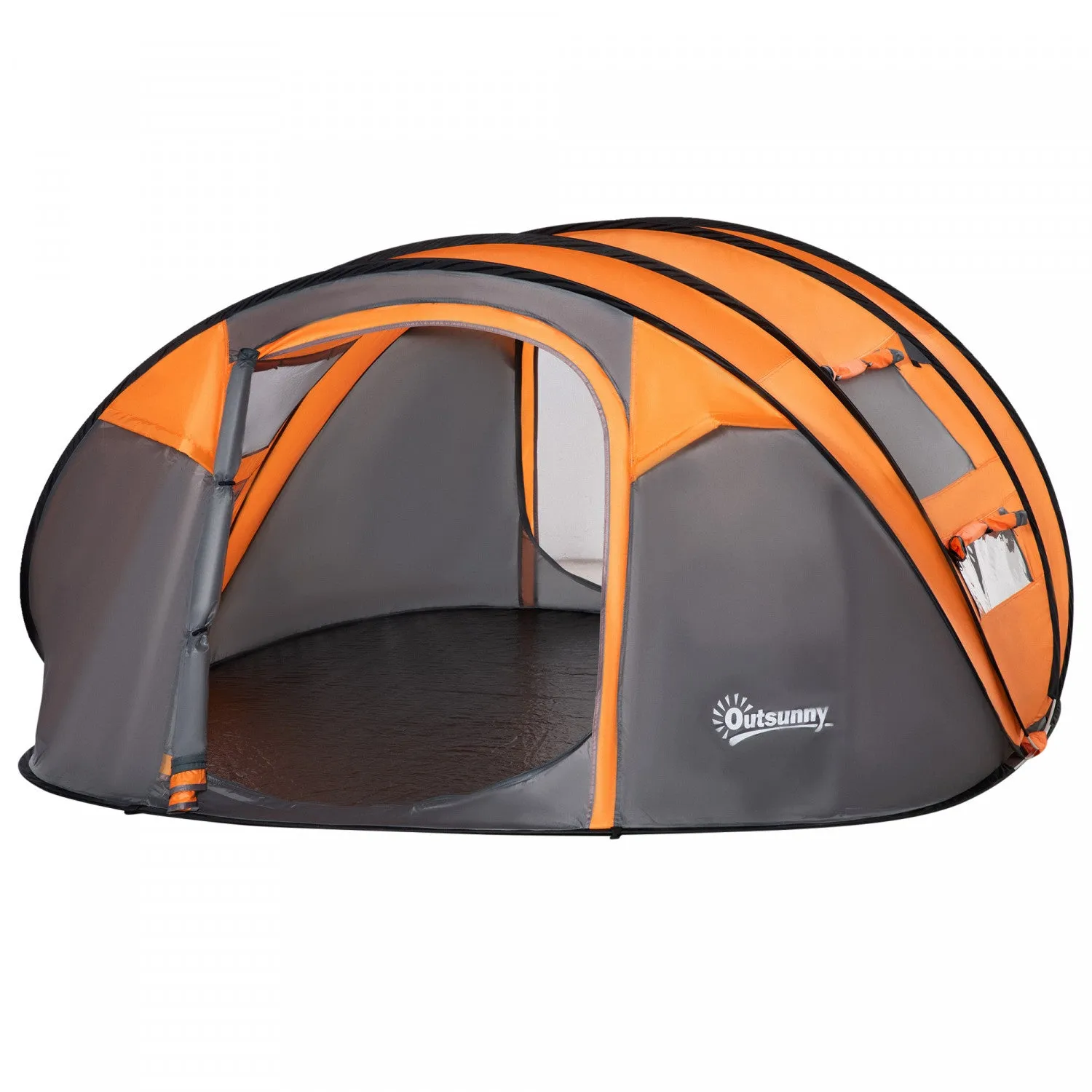 Outsunny 5 Person Camping Tent Automatic Pop Up Tent With Carry Bag Doors|Outsunny Tente De Camping 5 Personnes Tente Pop Up Automatique