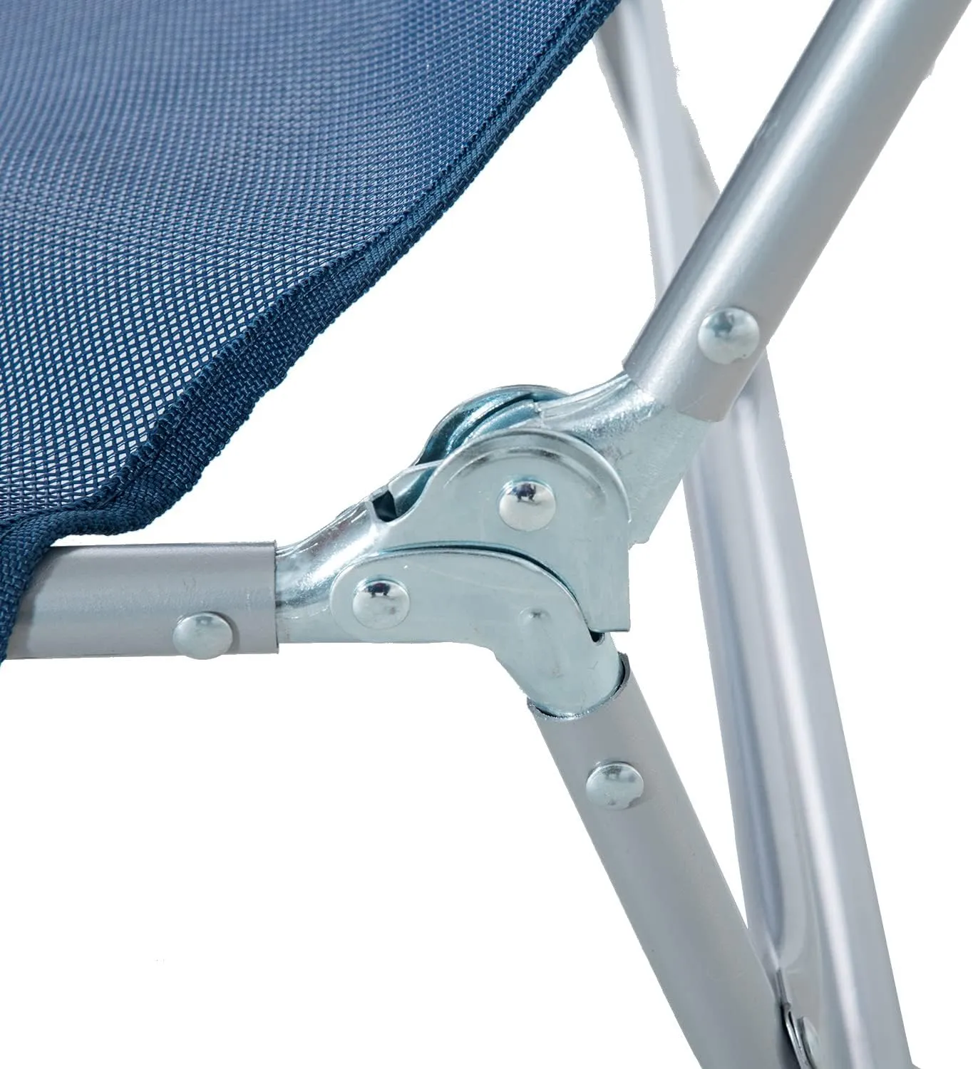 Outsunny Folding Chaise Lounge Chair, Pool Sun Tanning Chair, Outdoor Lounge Chair with Reclining Back, Breathable Mesh Seat, Headrest for Beach, Yard, Patio, Dark Blue