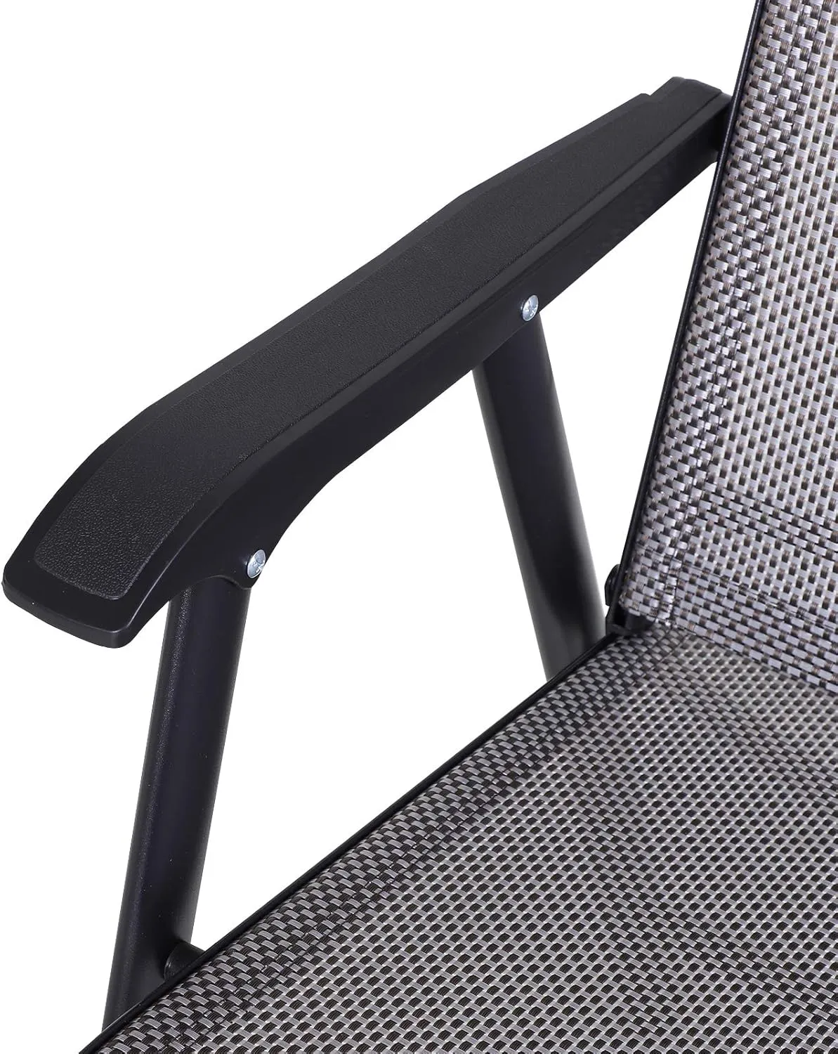 Outsunny Folding Outdoor Patio Chairs Set of 4 Stackable Portable for Deck, Garden, Camping and Travel