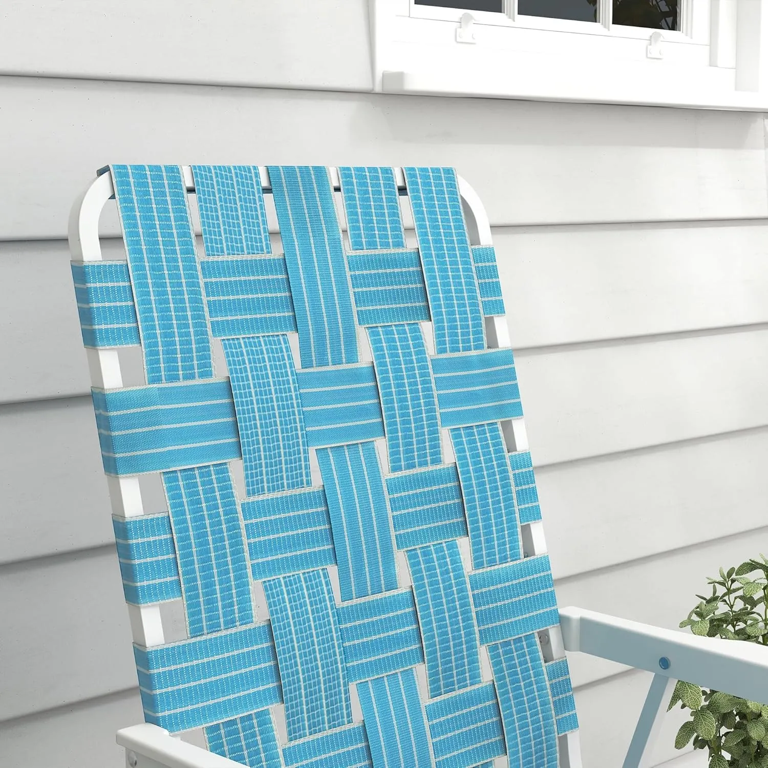 Outsunny Set of 2 Patio Folding Chairs, Classic Outdoor Camping Chairs, Portable Lawn Chair Set for Camping, Garden, Pool, Beach, Backyard with Armrests, Blue