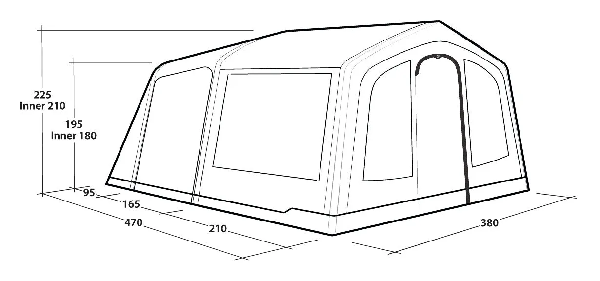 Outwell Michigan 4 Air Inflatable Tent 2025