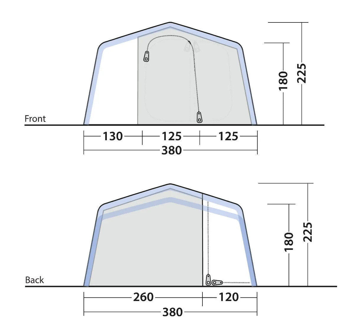 Outwell Michigan 4 Air Inflatable Tent 2025
