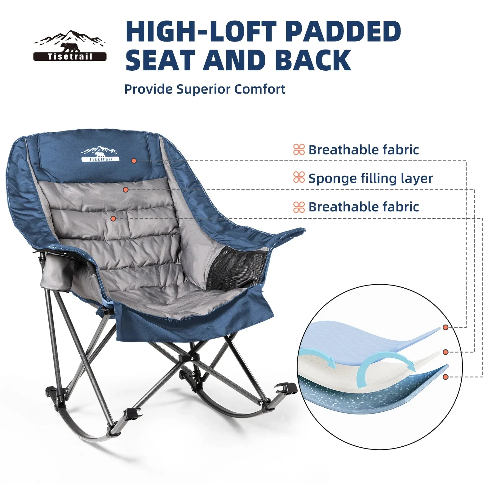 Oversized Rocking Camp Chair