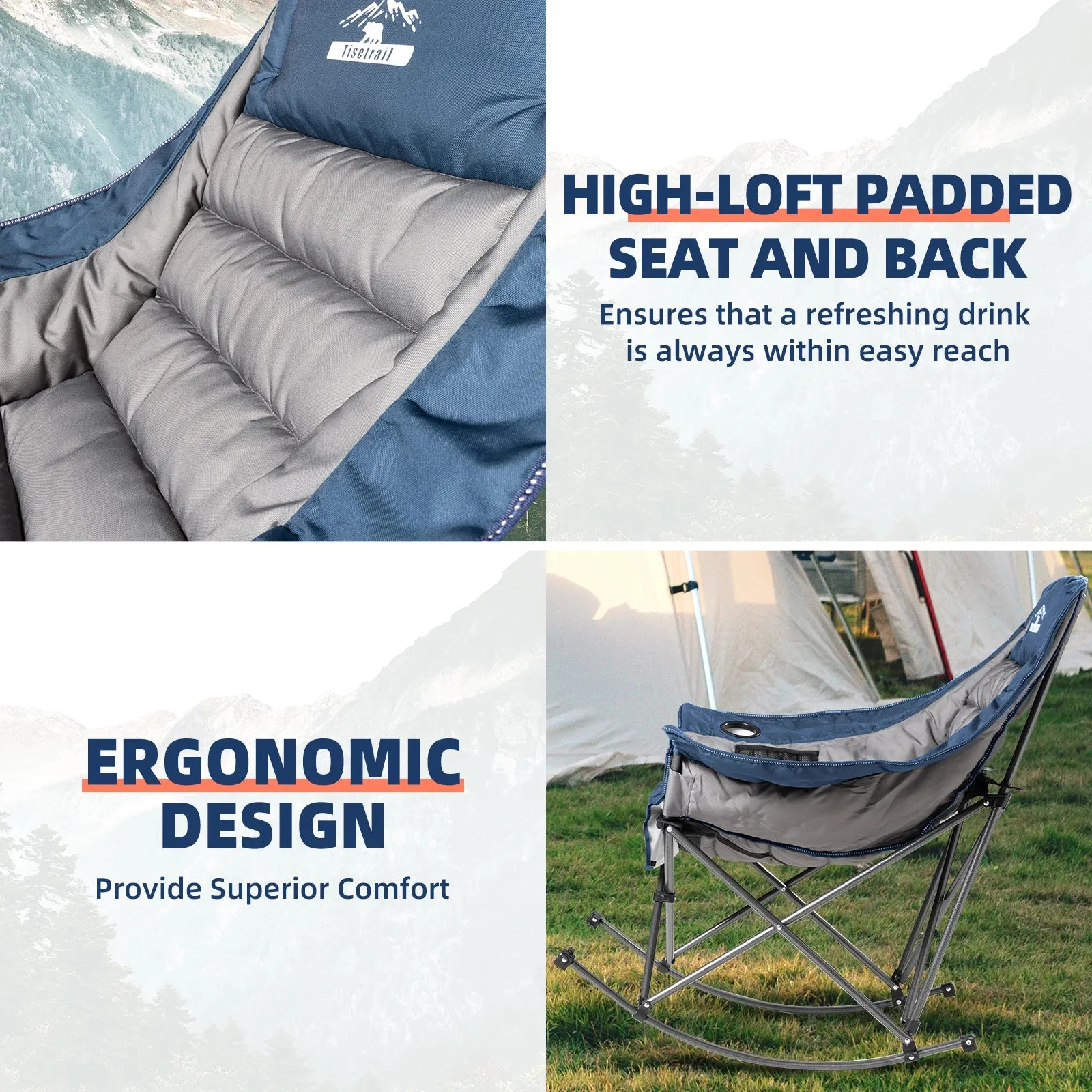 Oversized Rocking Camp Chair