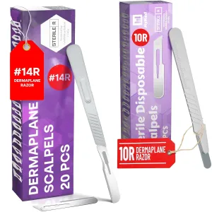 Pack of 20 Disposable Scalpels #14   10pcs 10r Blades Dermaplaning Scalpel 10r Blades Scalpel Set
