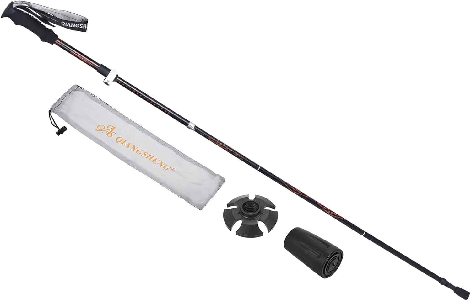 PATIKIL Trekking Poles, Collapsible Hiking Pole Telescopic Folding Cane with Snow Basket Aluminum Alloy for Outdoor Hiking Walking Camping