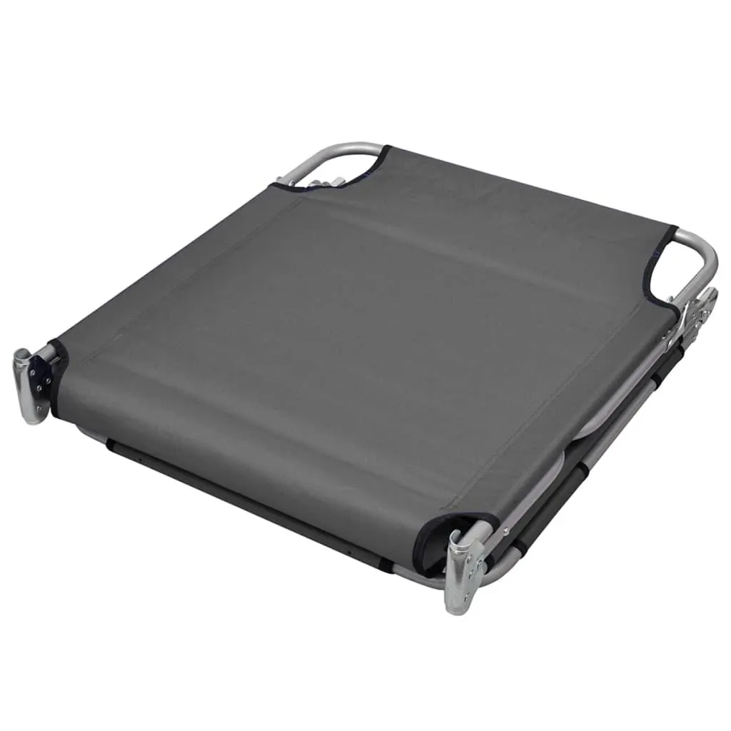 Patio Lounge Chair Folding Sunlounger Sunbed with Head Cushion Steel