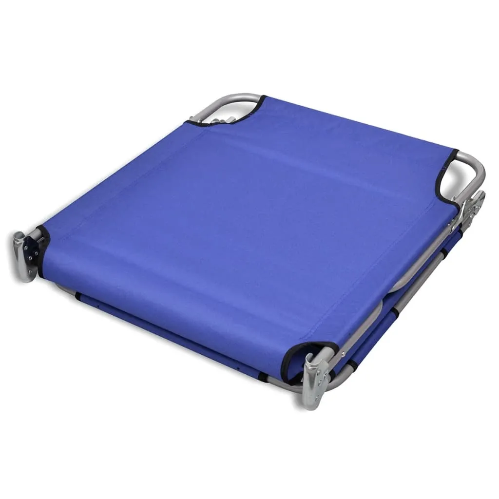Patio Lounge Chair Folding Sunlounger Sunbed with Head Cushion Steel