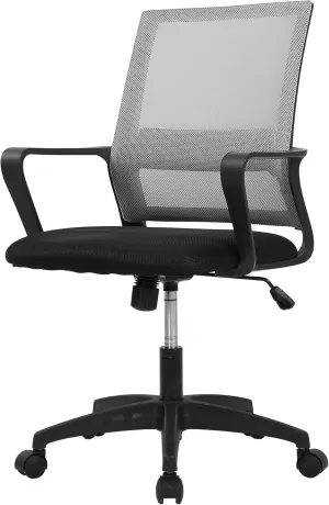 PayLessHere Gaming Chair Ergonomic Computer Chair Office Chair Video Game Chairs with Lumbar Support Desk Chair Armrest Mid Black Cushion Swivel Rolling Chair with Wheels for Home Office (Grey)