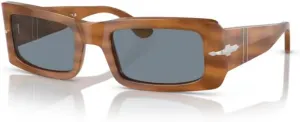 Persol Francis PO3332S Rectangle Sunglasses for Men for Women   BUNDLE With Designer iWear Complimentary Eyewear Kit